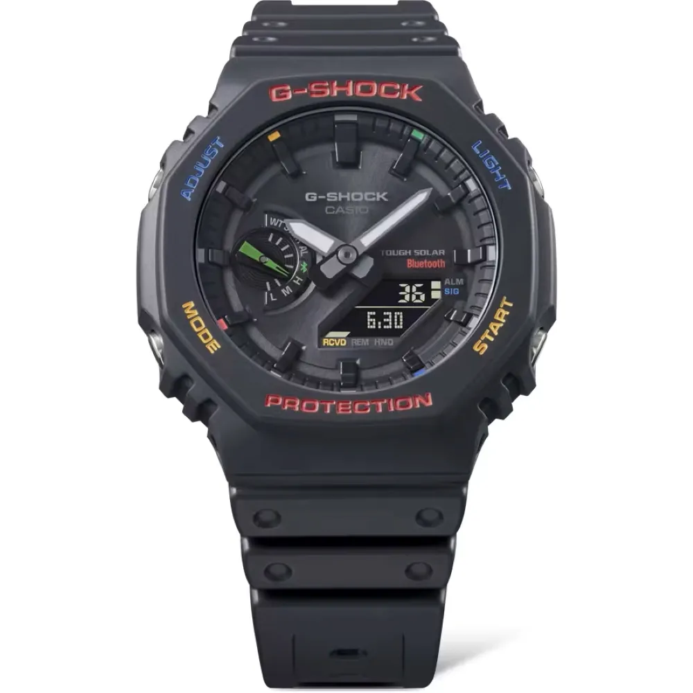 【CASIO 卡西歐】G-SHOCK  農家橡樹 太陽能雙顯腕錶 45.4mm(GA-B2100FC-1A)