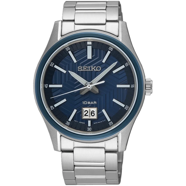 SEIKO 精工 cs系列 簡約款大日期窗腕錶 39.5mm SK037(6N76-00K0B/SUR559P1)