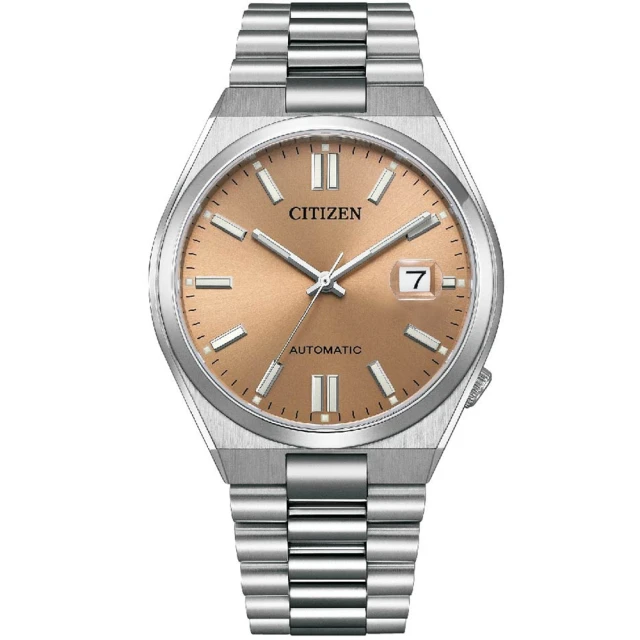 【CITIZEN 星辰】PANTONE 聯名款 經典紳士時尚自動上鍊機械錶-40mm/暖柔沙 畢業 禮物(NJ0158-89Y)