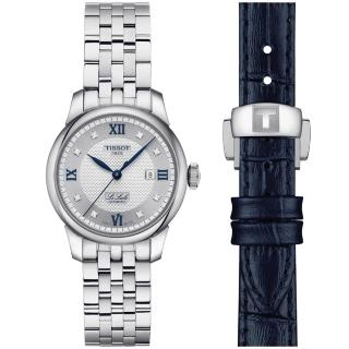 【TISSOT 天梭】官方授權 Le Locle 20週年鑽石機械女錶 贈原廠皮帶 母親節 送禮 禮物(T0062071103601)