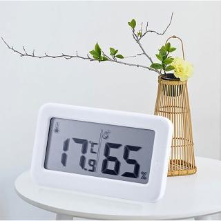 【LIFE SHOP 生活購物】超薄簡約溫濕度電子鐘 / S款(溫度計 溼度計 電子鐘 大螢幕)