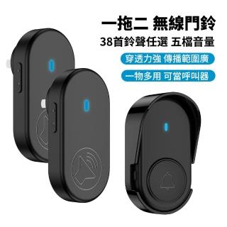 【YOLU】1對1 防水遠距離無線門鈴 家用免打孔電子鈴鐺 老人看護呼叫器(電子門鈴/救護鈴/看護鈴/呼叫器)