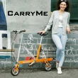 【CarryMe】SD 8吋充氣胎版單速鋁合金折疊車-鮮橙橘(通勤小可愛 生日禮物 熟齡單車)