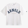 【Arnold Palmer 雨傘】男裝-品牌英文印花短袖T恤(白色)