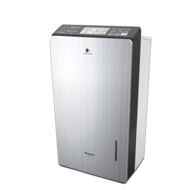 Panasonic 國際牌 F-YV45LX 變頻除濕機，採用 B 式除濕技術，每日除濕量達 12L 以上，適合 20 坪以上空間使用。配備 HEPA 濾網有效過濾空氣，水箱容量 5L 以上支援連續排水，噪音低、能源效率第一級，年耗電僅 157 度。機身尺寸 320x680x380mm，銀色系設計，臺灣製造，享 3 年保固。理想選擇除濕防潮空氣清淨，BSMI 認證 R31017。