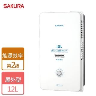 【SAKURA 櫻花】12L屋外型熱水器(GH-1205 NG1/LPG RF式-含基本安裝)