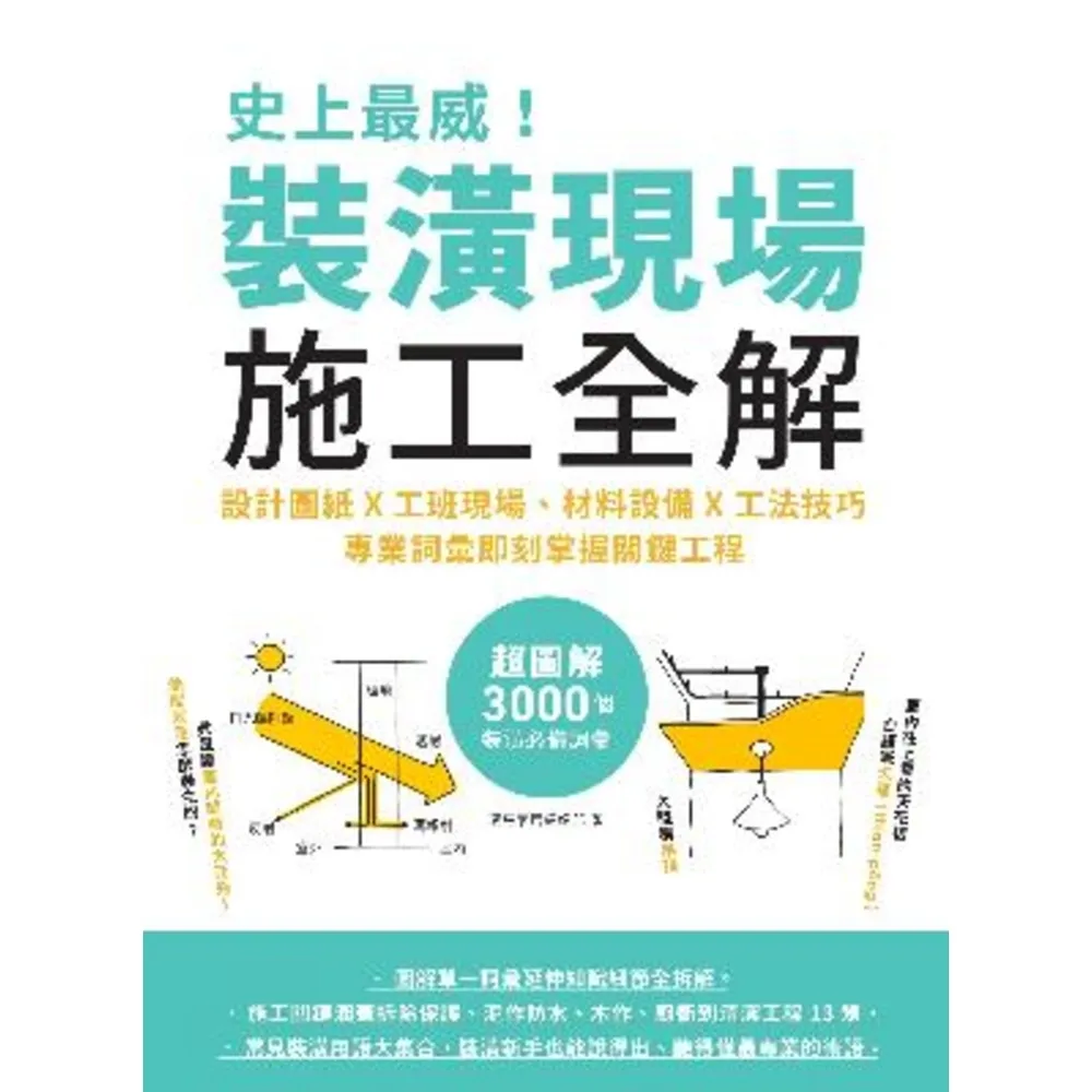 【momoBOOK】史上最威！裝潢現場施工全解：設計圖紙x工班現場、材料設備x工法技巧 專業詞彙即(電子書)