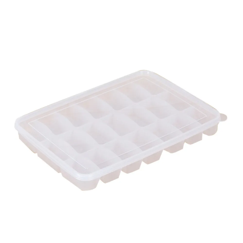 【上手家居】透明單層21格可疊加水餃盒(餃子盒/冰塊盒/壽司盒)