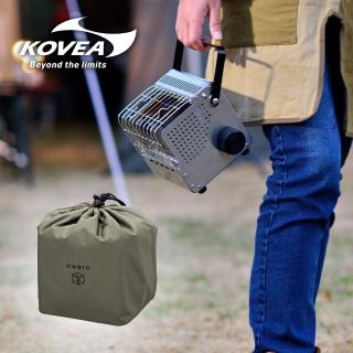 【KOVEA】CUBIC 不鏽鋼復古方形暖爐 KGH-2010(露營暖爐 卡式暖爐 戶外 野營 免插電 取暖神器 暖爐)