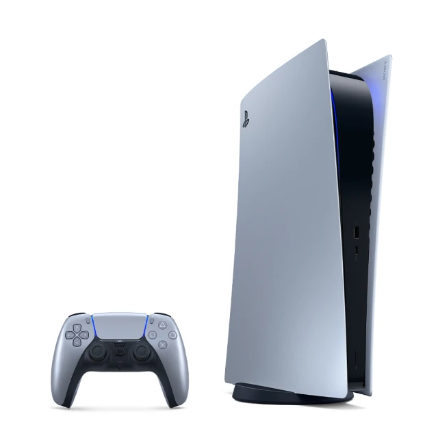 SONY 索尼 數位版 PlayStation 5 主機護蓋(亮灰銀)