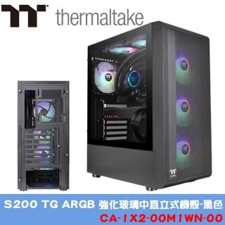 【Thermaltake 曜越】黑 S200 TG ARGB 強化玻璃中直立式機殼(CA-1X2-00M1WN-00)