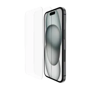 【BELKIN】TemperedGlass 螢幕保護貼- iPhone 15系列(2入組)
