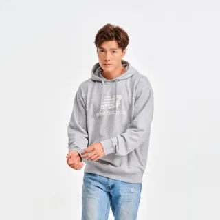 【NEW BALANCE】NB 帽T_男性_灰色_MT41501AG(美版 版型偏大)