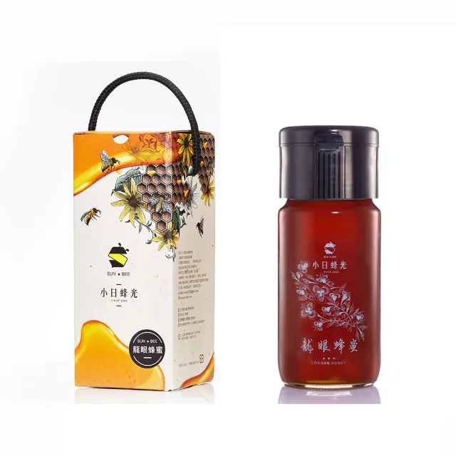 【小日蜂光】龍眼蜂蜜禮盒700g(品蜜行家公認頂級產區台南東山、花香醇厚、小農龍眼蜜)
