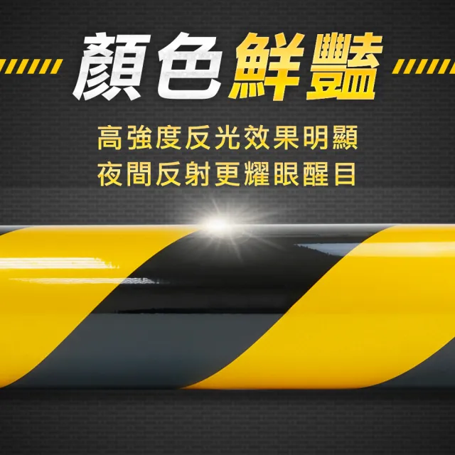 【MASTER】黃黑警示膠帶 防水 反光標誌 定位貼 斜紋反光貼 施工膠帶 警示貼紙 618-TBY4046(反光膠帶)