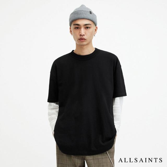 【ALLSAINTS】ISAC 舒適厚實寬鬆落肩純棉短袖T恤-白 MD106V(寬鬆版型)