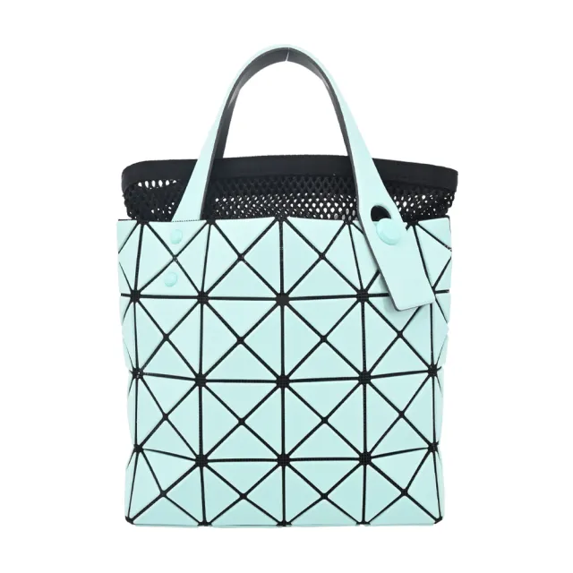 ISSEY MIYAKE 三宅一生】4x4皮革質感手提包/附可摺疊提袋(薄荷綠