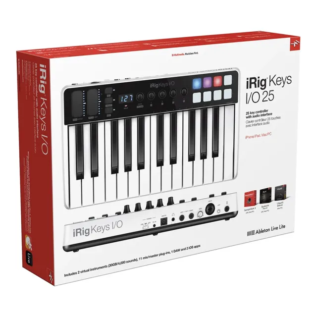 【IK Multimedia】25鍵 數位控制鍵盤 / 公司貨保固(iRig Keys I/O 25)
