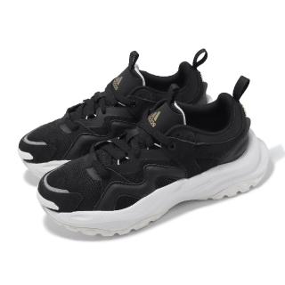 【adidas 愛迪達】休閒鞋 Maxxwavy W 女鞋 黑 白 透氣 支撐 緩衝 運動鞋 愛迪達(IF9279)