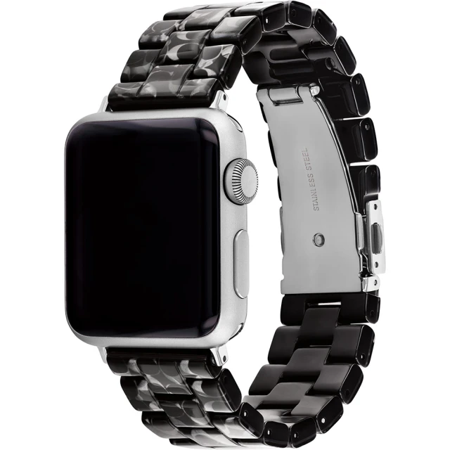 COACHCOACH Apple Watch 錶帶 38/41/42mm 適用 錶帶 - 黑色C字玳瑁紋(不含手錶)