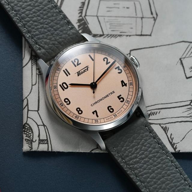 【TISSOT 天梭】官方授權 Heritage 1938 COSC 天文台認證機械錶 母親節 送禮 禮物(T1424641633200)