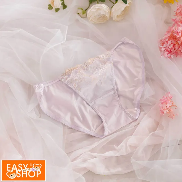 【EASY SHOP】Miss Audrey-芙蘿拉-細帶三角內褲(清晨灰)