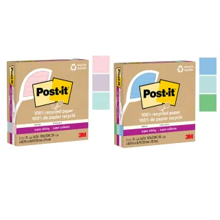 【3M】狠黏環保橫格便條紙 10.1 x 10.1 cm