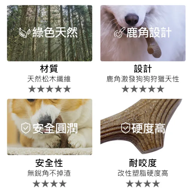 【AFAMIC 艾法】2入組-超耐咬寵物磨牙訓練安全無毒咬咬玩具潔牙棒(潔牙骨 狗零食 寵物玩具)
