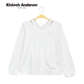 【Kinloch Anderson】V領蕾絲吊帶長袖上衣 金安德森女裝(KA0963001 白/黑)