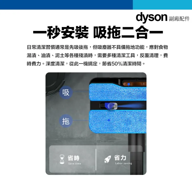 【飛鴻電子】Dyson V15 V11 V10 V8 V7 電動拖把 吸拖吸頭 Satuo T5 乾濕兩用 清潔拖地二合一 智慧控制