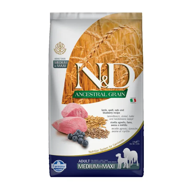 【義大利Farmina法米納】N&D挑嘴犬天然低穀糧 2.5kg/5.5lb（LD、OD）