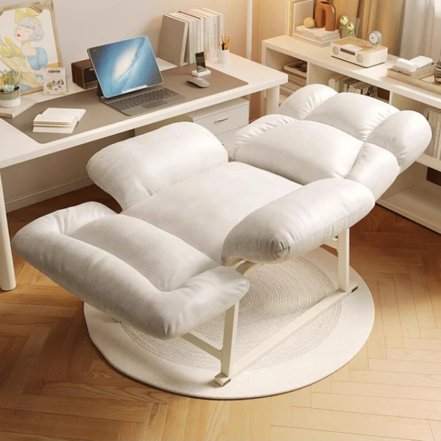 SongSH （靠背可放平+腳托可調）折疊躺椅電腦椅辦公室午睡單人懶人沙發椅辦公椅(折疊椅/辦公椅/電腦椅)