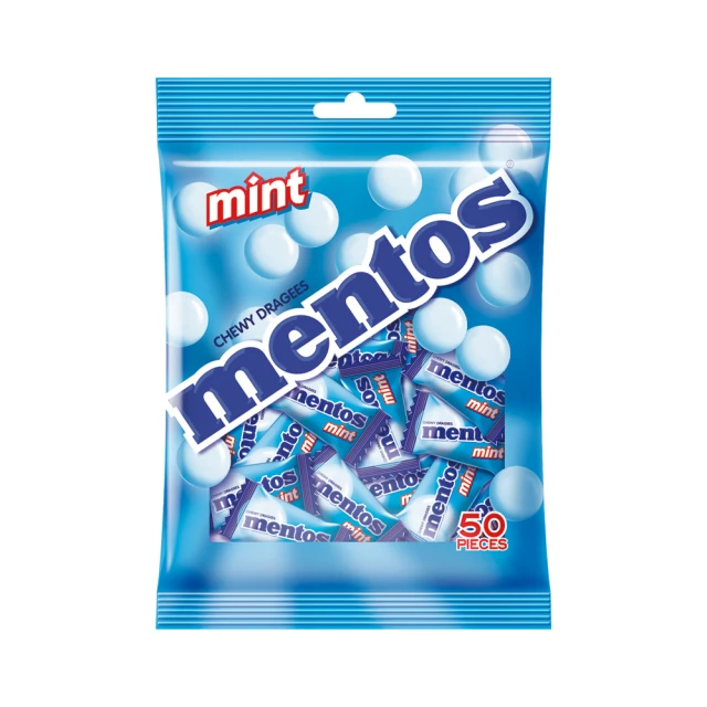 【mentos 曼陀珠】白薄荷口味(50顆/袋)