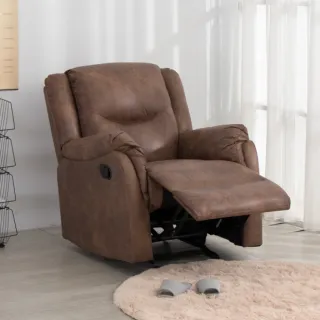 【IDEA】威諾手動三段式鬆軟包覆搖椅單人沙發/布沙發/休閒躺椅(加寬坐墊)