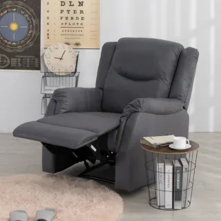 【IDEA】爾菲手動三段調整式包覆單人沙發/布沙發/休閒躺椅/美甲椅(加寬坐墊)
