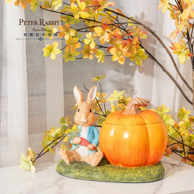 PETER RABBIT 比得兔 比得兔南瓜屋置物盒(擺飾 鑰匙零錢 糖果盤 入厝禮品 收納盒 poly)