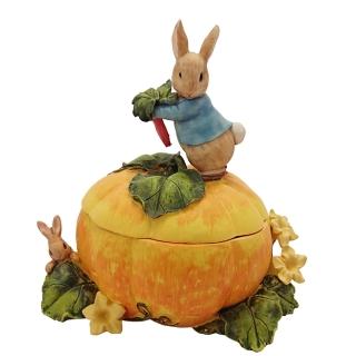 【PETER RABBIT 比得兔】新比得兔南瓜置物罐(擺飾 鑰匙零錢 糖果盤 入厝禮品 收納盒 poly)