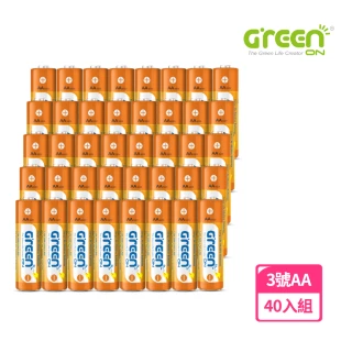 【GREENON】超鹼電池 3號 AA-40入組(贈萬用液晶電壓電池檢測器)