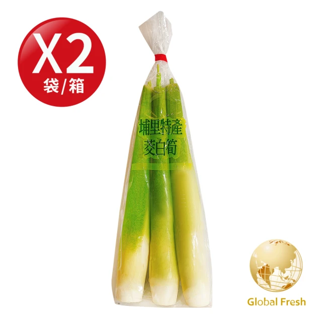 【盛花園蔬果】南投去殼茭白筍300g x2袋(水筍_現採直送)