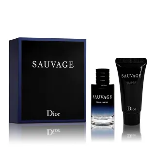 【Dior 迪奧】Sauvage 曠野之心淡香精經典兩件組禮盒(淡香精10ML+沐浴露20ML 國際航空版)