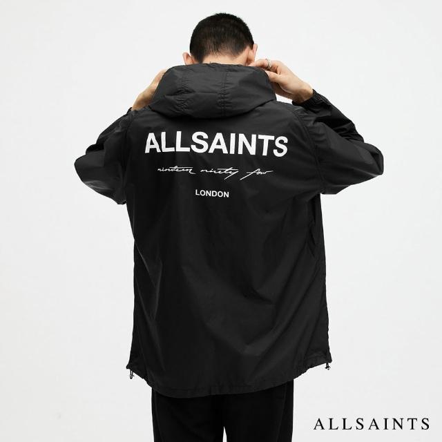 【ALLSAINTS】SCRIPT 寬鬆尼龍LOGO連帽外套 M002OZ(30周年亞洲典藏款)
