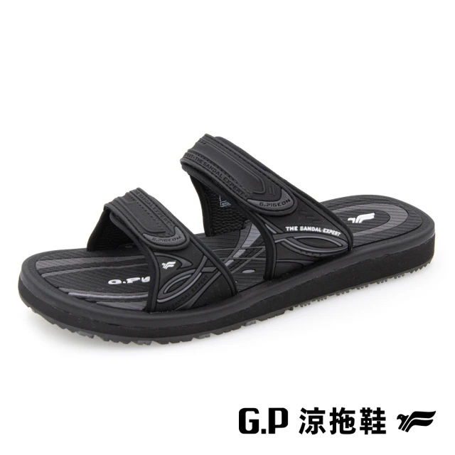 G.P 女款高彈性舒適雙帶拖鞋G9359W-黑色(SIZE:35-39 共三色)