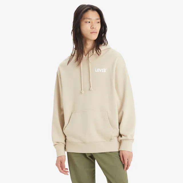 【LEVIS】Levis 男款 寬鬆版連帽Tee / 電子體斑駁Logo 熱賣單品 38479-0318