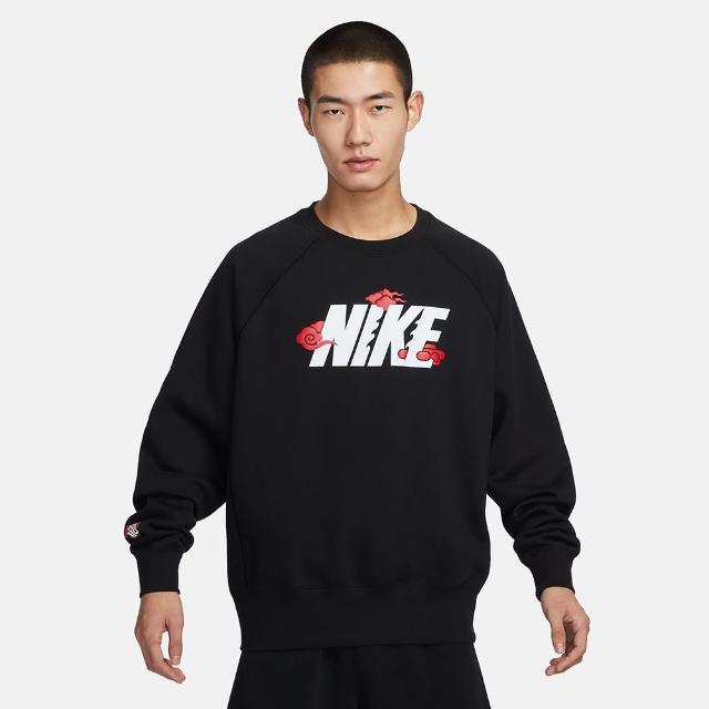 【NIKE 耐吉】上衣 男款 長袖上衣 大學T 運動 刷毛 新年 AS M NSW CNY CREW GCEL 黑 FZ6374-010