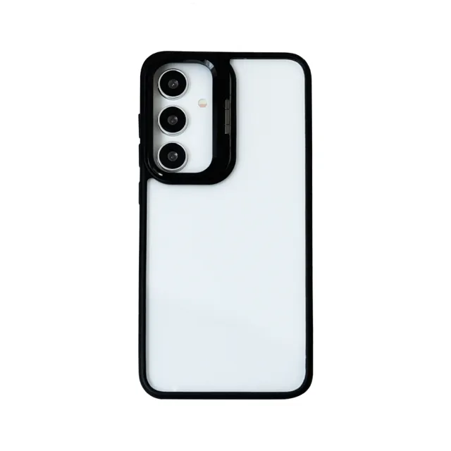 【CASE SHOP】Samsung S24+ 鏡頭支架站立保護殼-黑(可站立鏡頭框支架、一秒輕鬆追劇)