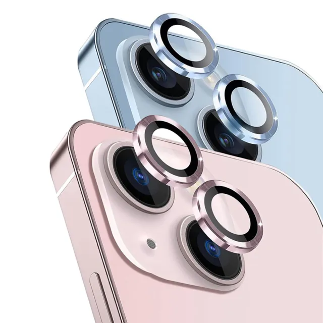 【IN7】iPhone 15 /15 Plus金屬框玻璃鏡頭膜保護貼-1組2片