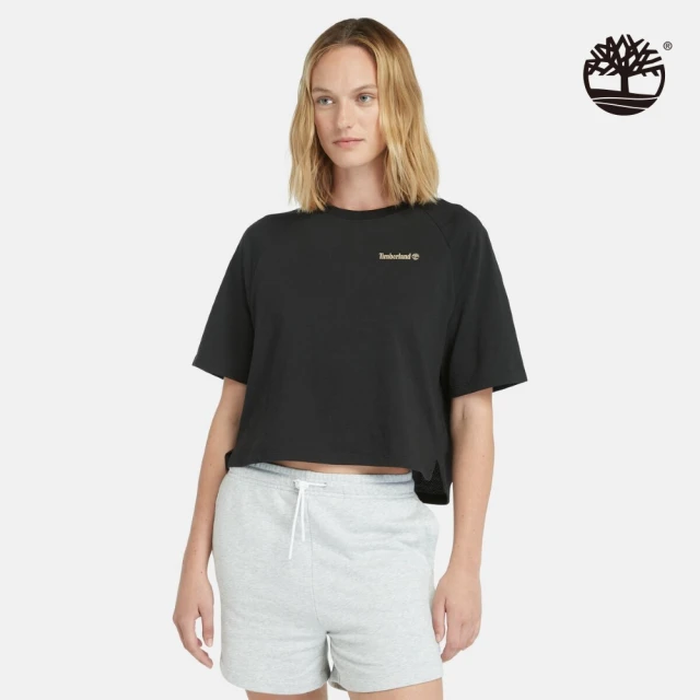 Timberland 女款黑色吸濕排汗短袖 T 恤(A5VBY001)