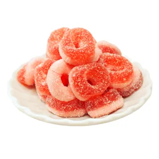 【甜園】草莓圈軟糖120gX3包(造型軟糖 水果風味 軟糖 婚禮小物 派對 生日 禮物)