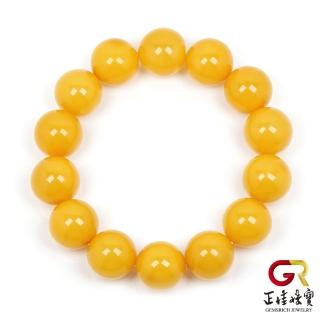 【正佳珠寶】老蜜蠟琥珀 頂級陽橙老蜜 15.8-16.3mm 老蜜蠟手珠｜日本彈力繩