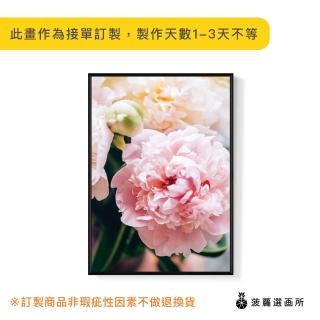 【菠蘿選畫所】粉與白‧牡丹I - 30x40cm(招福吉祥花卉掛畫/高貴典雅花卉攝影裝飾畫/辦公室掛畫)